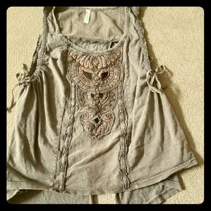 Free People Cotton/Mesh tank